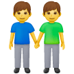👬 Dos hombres de la mano Emoji en Samsung
