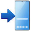 Mobile Phone With Arrow Emoji on Samsung Phones