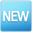 Simbolo con la parola “Nuovo” in lingua inglese Emoji Samsung
