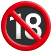 Prohibido menores de 18 Emoji Samsung