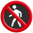 🚷 Prohibido el paso de peatones Emoji en Samsung
