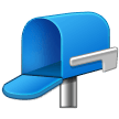 Cassetta della posta aperta con la bandiera abbassata Emoji Samsung