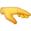 🫳 Mano con la palma hacia abajo Emoji en Samsung