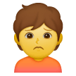 Pessoa com o sobrolho franzido Emoji Samsung