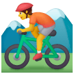 Person Mountain Biking Emoji on Samsung Phones