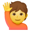 Person mit ausgestrecktem, erhobenem Arm Emoji Samsung