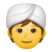👳 Pessoa com turbante Emoji nos Samsung