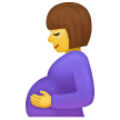 Беременная женщина Эмодзи на телефонах Samsung