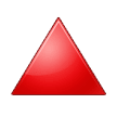 Triangle rouge pointant vers le haut Émoji Samsung