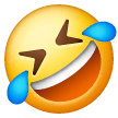 Cara revolcándose de risa Emoji Samsung