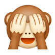 macaco que não vê nada ruim emoji samsung