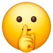 🤫 Лицо с жестом «тише» Эмодзи на телефонах Samsung