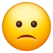 Cara com sobrolho ligeiramente franzido Emoji Samsung