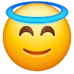 😇 Faccina sorridente con aureola Emoji su Samsung