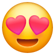 Lächelndes Gesicht mit herzförmigen Augen Emoji Samsung