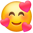 🥰 Cara sonriente con corazones Emoji en Samsung