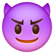 😈 Cara sorridente com cornos Emoji nos Samsung