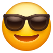 Cara sorridente com óculos de sol Emoji Samsung