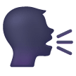 Silhouette di una testa che parla Emoji Samsung
