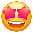 Faccina con occhi a forma di stella Emoji Samsung