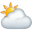 ⛅ Sol detrás de una nube Emoji en Samsung