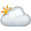 🌥️ Солнце за большим облаком Эмодзи на телефонах Samsung