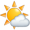 Sole dietro a una piccola nuvola Emoji Samsung