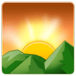 🌄 Nascer do sol sobre montanhas Emoji nos Samsung
