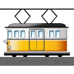 Трамвайный вагон Эмодзи на телефонах Samsung