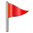 Bandera triangular en un poste Emoji Samsung