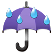 Paraguas con lluvia Emoji Samsung