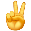 Mano che fa il gesto della pace Emoji Samsung