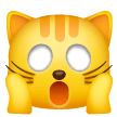 Muso di gatto che urla di paura Emoji Samsung