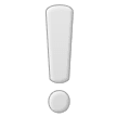 Punto esclamativo bianco Emoji Samsung