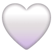 Белое сердце Эмодзи на телефонах Samsung