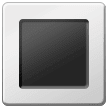 Weiß umrandetes schwarzes Quadrat Emoji Samsung