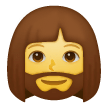 🧔‍♀️ Donna: barba Emoji su Samsung