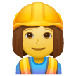 👷‍♀️ Trabalhadora da construção civil Emoji nos Samsung