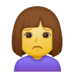 Mulher com o sobrolho franzido Emoji Samsung