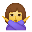 Mujer haciendo el gesto de “no” Emoji Samsung