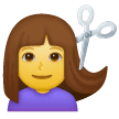 💇‍♀️ Mulher a cortar o cabelo Emoji nos Samsung