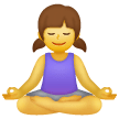 Mujer en posición de loto Emoji Samsung