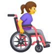 Mulher em cadeira de rodas manual virada para a direita on Samsung