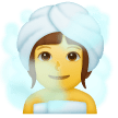 Mujer en una sauna Emoji Samsung