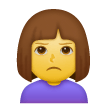 Mujer poniendo mala cara Emoji Samsung