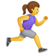Женщина бежит, лицом вправо on Samsung