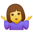 Mujer encogiéndose de hombros Emoji Samsung