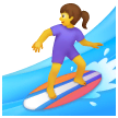 Woman Surfing Emoji on Samsung Phones