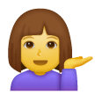 Frau am Informationsschalter Emoji Samsung