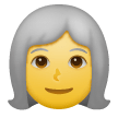 Frau mit weißem Haar Emoji Samsung